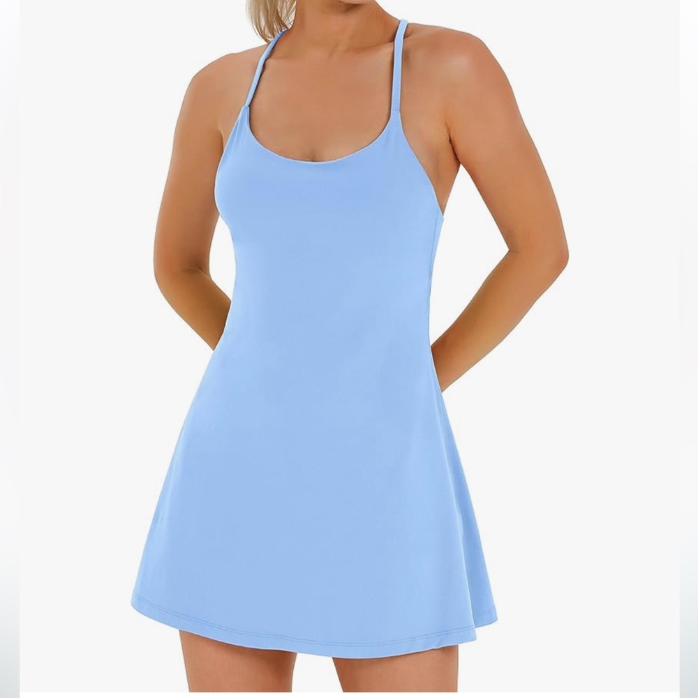 Extra large light blue active dress